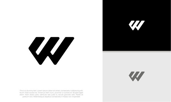 Initials W logo design. Initial Letter Logo.	