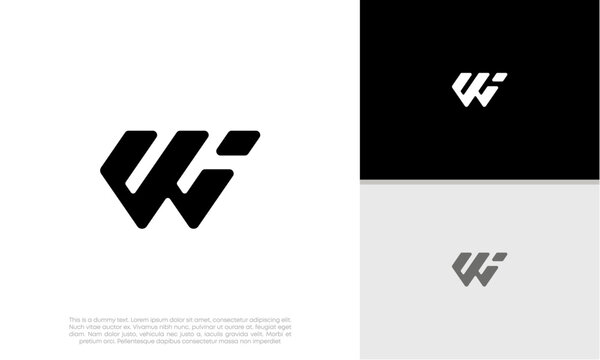Initials W logo design. Initial Letter Logo.	