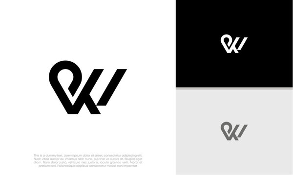 Initials W logo design. Initial Letter Logo.	