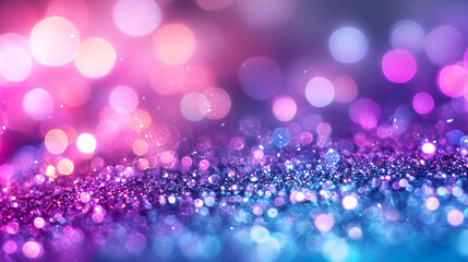 Poster - Colorful bokeh background with sparkling lights creating a festive atmosphere