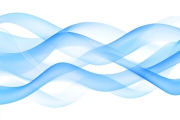 Aufkleber - Abstract Blue Wave Patterns on White Background for Creative Use