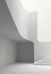 Aufkleber - White Room With Abstract Shapes