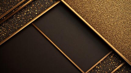 Wall Mural - golden glitter geometric design background