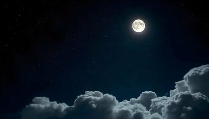 sky with moon and clouds