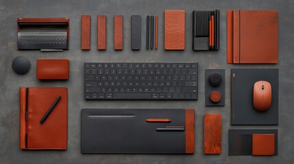 Poster - Stylish Modern Workspace Desk Accessories Organized Neatly