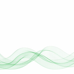 Leinwandbilder - The wave Abstract blue lines on a white background. Vector illustration. Curved wavy line, smooth strip. Design element. Eps 10