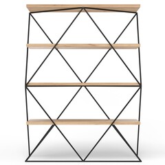 Canvas Print - Loft style shelving unit made of metal and wooden shelves for accessories