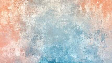 Poster - Abstract Textured Background In Pastel Blues And Oranges