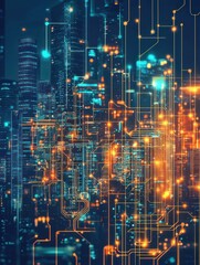 Poster - Urban Technological Network: Cityscape and Circuitry