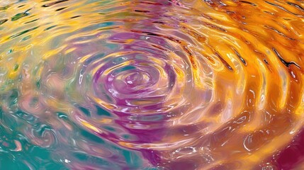 Poster - Abstract swirling liquid colors vibrant hues