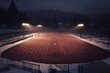© mohdfaizal - Night Lights on Empty Track in a Quiet Stadium Setting