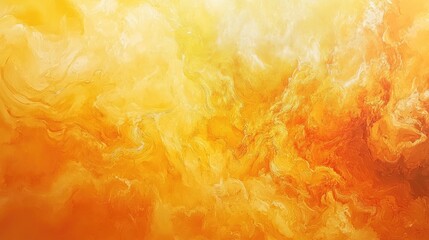 Poster - Abstract Orange and Yellow Swirling Paint Texture