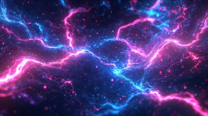 Aufkleber - Abstract Pink And Blue Energy Wave Background