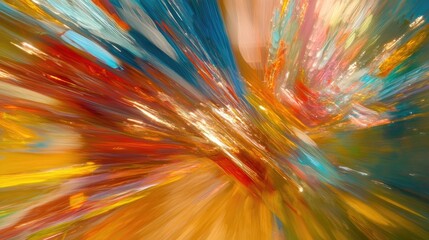 Aufkleber - Abstract Colorful Burst of Light and Energy