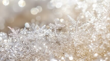 Poster - Intricate Ice Crystals Glimmering In Soft Light