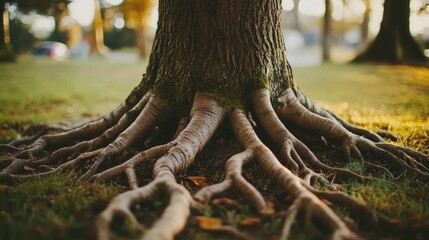 Aufkleber - Majestic Tree Roots Grounded In Nature