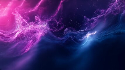 Poster - beautiful calming background with wave in blue and purple colors gently swaying