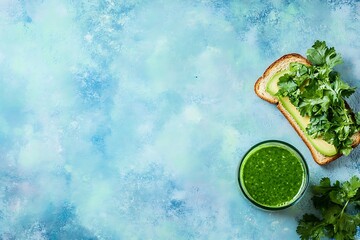 Sticker - Avocado Toast and Green Smoothie - Healthy and Delicious