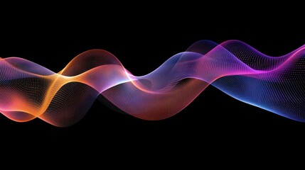 Poster - Abstract Colorful Waves Flowing Through Space