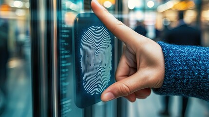 Poster - Fingerprint Scanner Technology Modern Access Control System
