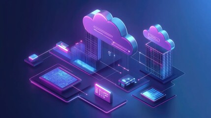 Poster - Cloud Computing System Network Data Servers Storage