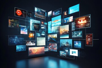Poster - Creative graphic layouts for advertising campaigns in a modern digital environment