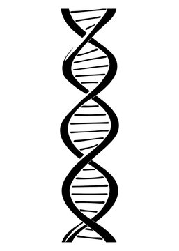 Rotating DNA, Genetic engineering scientific concept. rendered loopable animation of rotating DNA glowing molecule on blue background. Genetics concept. Animation rotation of model DNA