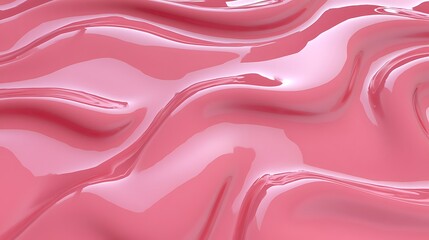 Poster - Abstract Pink Glossy Liquid Wave Background