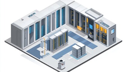 Poster - Modern Data Center Server Room Infrastructure