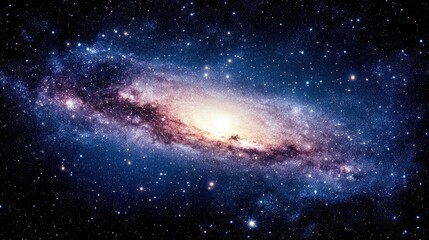 Poster - Majestic Spiral Galaxy Amidst Distant Stars