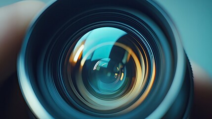 Poster - A Close Up View of a Camera Lens