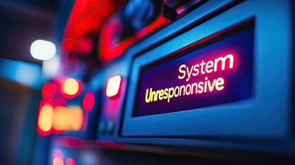 Poster - System Unresponsive Display Shows Technical Error Message