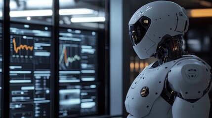 Poster - Advanced Robot Analyzing Financial Data Screens