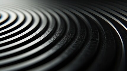 Poster - Abstract concentric circles dark textured surface