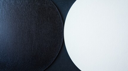 Poster - Abstract image of black and white textured circles
