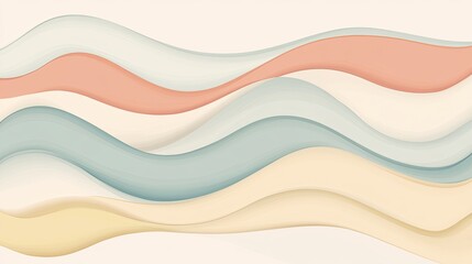 Poster - Abstract Wavy Pastel Color Design Pattern
