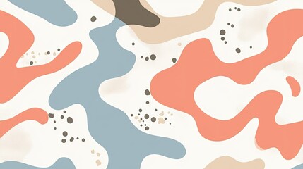 Poster - Abstract Pastel Shapes Organic Modern Design