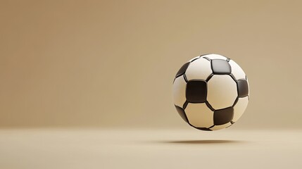 Poster - A Classic Black And White Soccer Ball Hovers