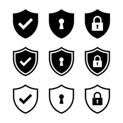Wall Mural - security icon set
