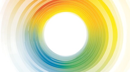 Wall Mural - abstract colorful circular design with white center