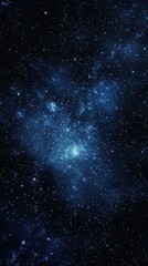 Wall Mural - vast expanse of the universe showcasing glowing stars and cosmic clouds in deep blue hues