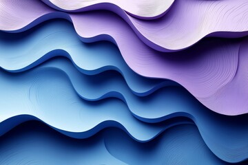 Poster - Horizontal 3D background with blue gradient stripes