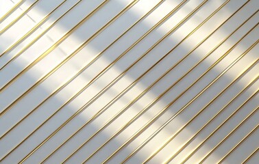 Poster - A modern luxury gold horizontal bar pattern in 3d rendering on a gray background