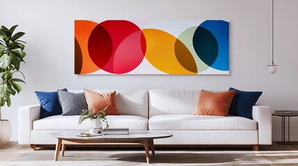 Poster - Abstract Colorful Circles Modern Wall Art Decor