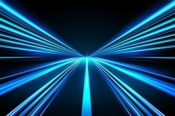 Poster - Abstract futuristic with glowing neon light and grid line pattern background