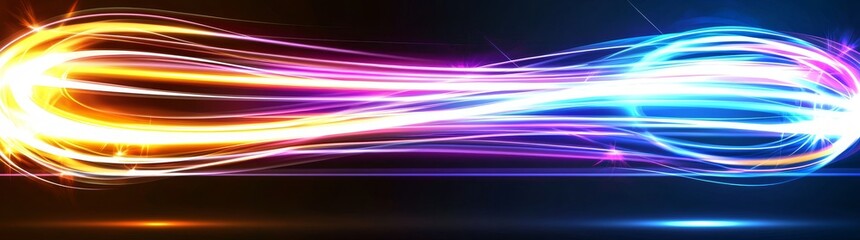 Poster - Abstract blue and purple dynamic background