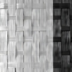 Poster - The design features gray and black vertical and horizontal components with detailed patterns, creating a seamless abstract illustration