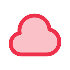 Wall Mural - cloud outline fill icon