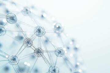 Aufkleber - Minimalist abstract digital network structure symbolizing connection, communication, technology, big data, and futuristic global interactions, Generative AI