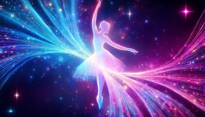 sparkling light blue pink energy glitter firework stardust ballet dance of light and color in the co